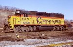 Chessie BO 6150, GP40, Connellsville, PA. 2-12-1990